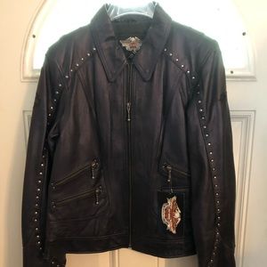 Harley Davidson Ladies Leather Motorcycle Jacket